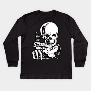 Screaming Skull Kids Long Sleeve T-Shirt